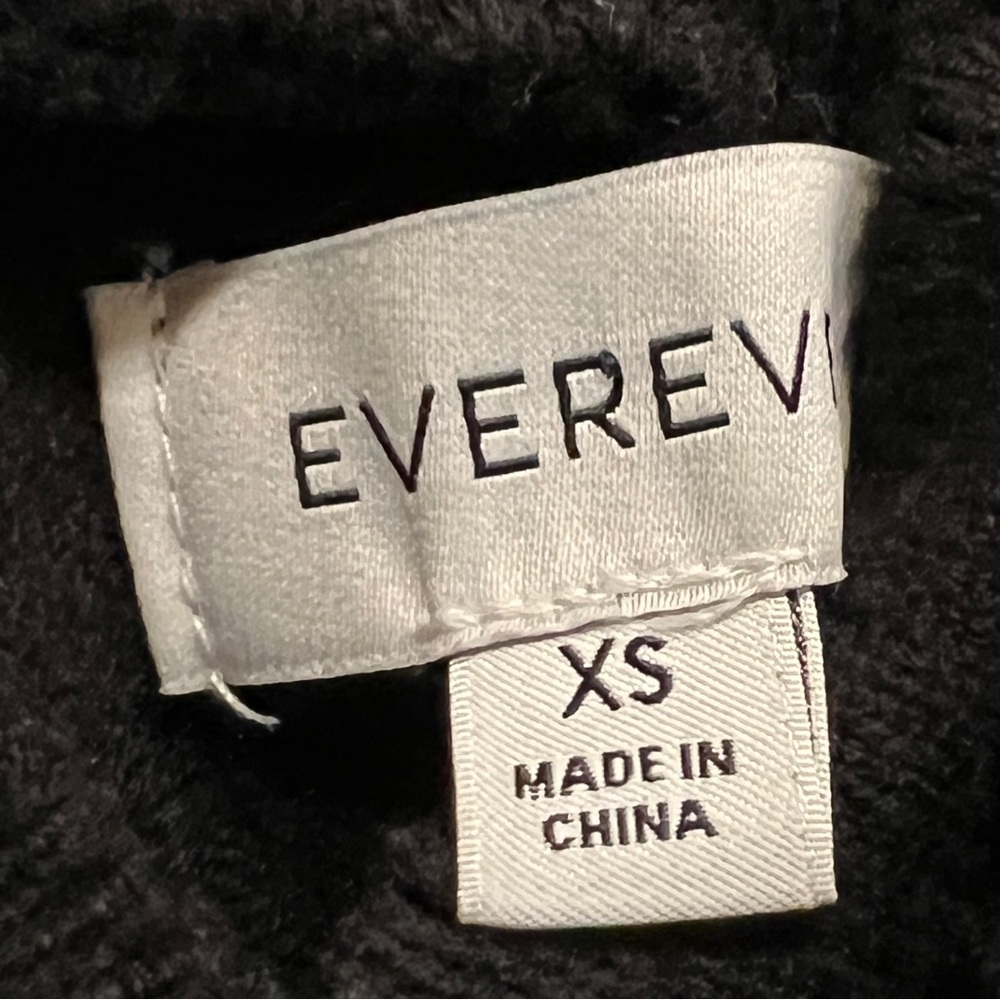 Evereve Black and Tan Striped Women's Hoodie Sweater - Picture 3 of 7